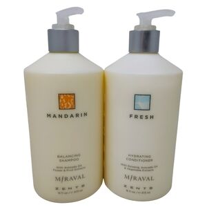 Miraval Zents Mandarin Shampoo Fresh Hydrating Conditioner Combo Set 16 oz